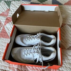 Nike spikes, worn for one season will be cleaned before they’re sent out!